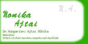 monika ajtai business card