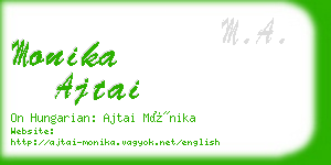 monika ajtai business card